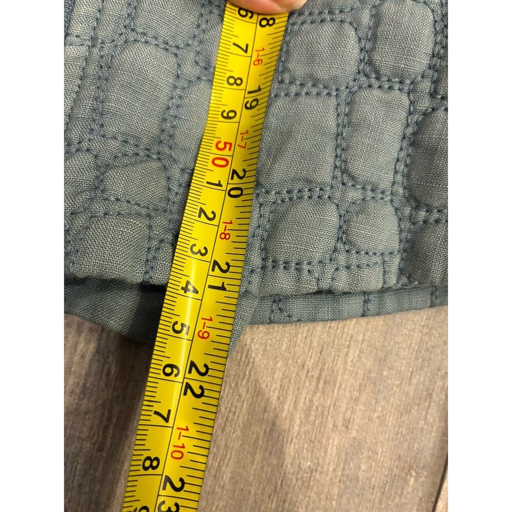 Sandwich Women’s Blue 100% Linen Moto Jacket - Size 40 (US 8/M) Quilted Detail - Picture 8 of 9